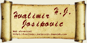 Hvalimir Josipović vizit kartica